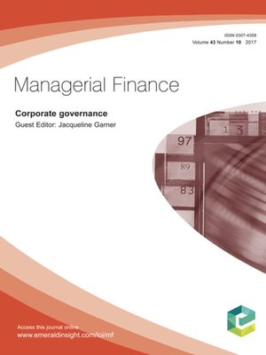 cover image of Managerial Finance, Volume 43, Number 10